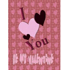 i heart you valentines day card2 - Greeting Card 4.5  x 6 