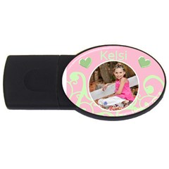 pink & Lime usb - USB Flash Drive Oval (4 GB)