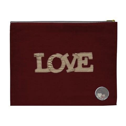 You ve Stolen My Heart Xl Cosmetic Bag 1 By Lisa Minor Back