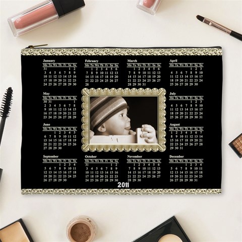 2011 Calendar Cosmetic Case Extra Large By Catvinnat Front