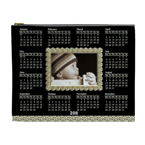 2011 Calendar Cosmetic Case Extra Large By Catvinnat Front