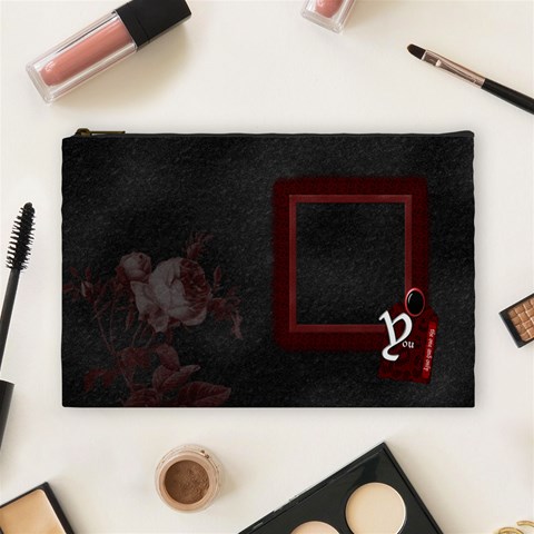 Love Large Cosmetic Bag By Lisa Minor Front