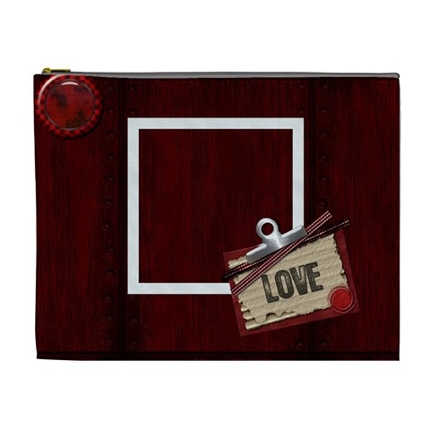 Love Xl Cosmetic Bag By Lisa Minor Front