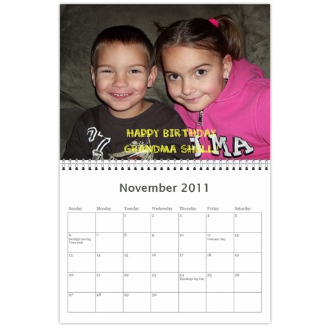 Calendar By Jessica Nov 2011