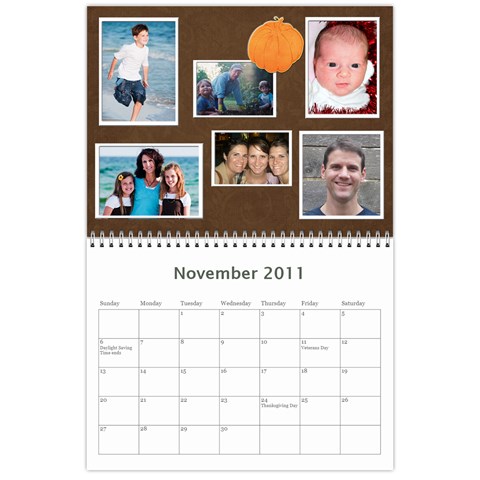 Tootie s Calendar 2011 By Colton Nov 2011