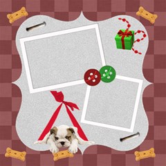 12x12 Scrapbook Page Dog Christmas - ScrapBook Page 12  x 12 