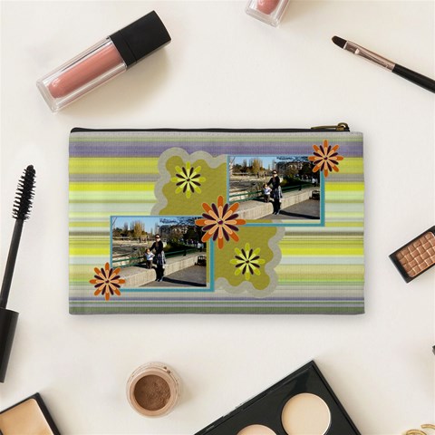 Flowers Cosmetic Bag Back