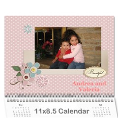 nieces - Wall Calendar 11  x 8.5  (12-Months)