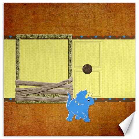 Dinosaur! 16x16 Canvas By Lisa Minor 15.2 x15.41  Canvas - 1