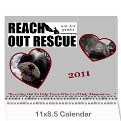 Rescue Calander - Wall Calendar 11  x 8.5  (12-Months)