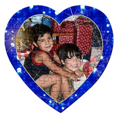 blue lights heart sparkling puzzle - Jigsaw Puzzle (Heart)