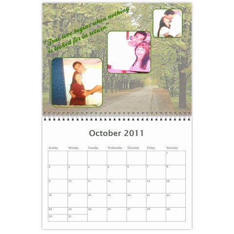 Moms Calendar By Kelli Ward Oct 2011