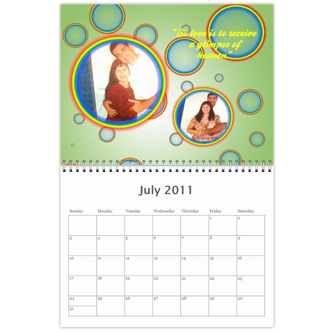 Moms Calendar By Kelli Ward Jul 2011