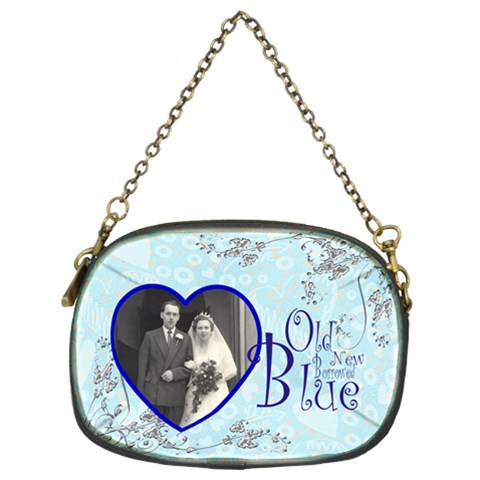 Old New Borrowed Blue Bridal Chain Purse By Catvinnat Front
