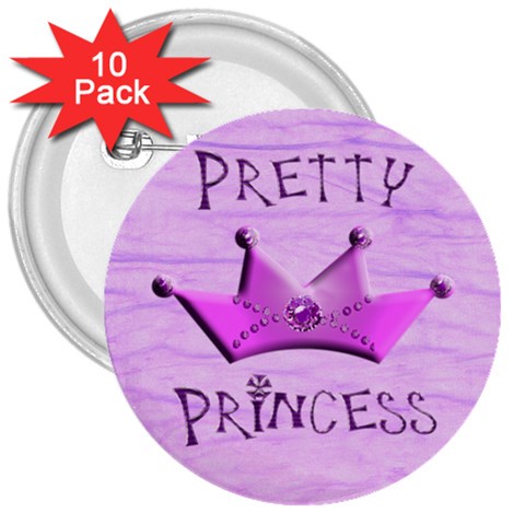 Pretty Princess Party Button By Danielle Christiansen Front