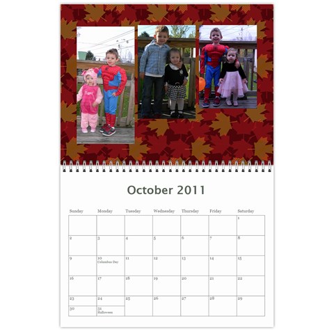 Family Calendar By Marcela Oct 2011