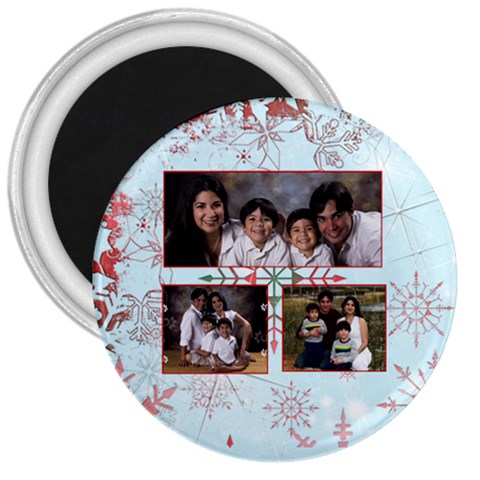 Red Snowflakes Magnet 2 By Ivelyn Front