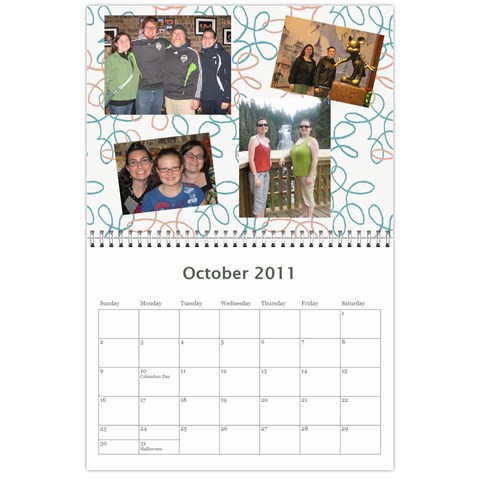 2011 Calendar By Carrie Wardell Oct 2011