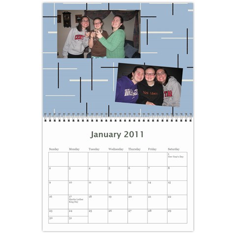 2011 Calendar Jan 2011