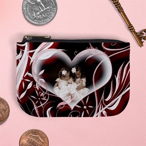 All Of My Heart Mini Coin Purse By Catvinnat Front