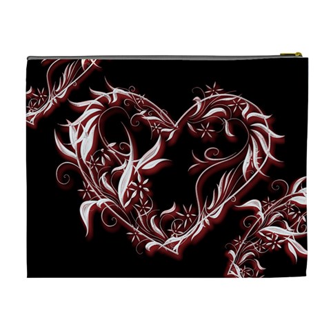 All Of My Heart Extra Large Cosmetic Bag By Catvinnat Back