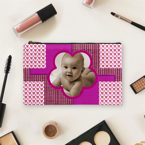 Heart Candy Medium Cosmetic Bag By Catvinnat Front