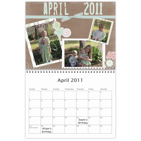 2011 Marlow Calendar By Heather Marlow Apr 2011