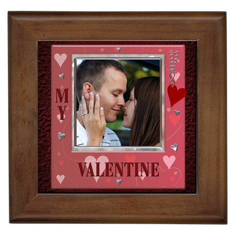 My Valentine Framed Tile By Lil Front