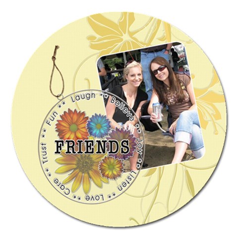 Friends 5  Round Magnet By Lil Front