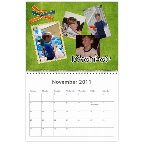 Larson Family 2011 Calendar  By Cindy Larson Nov 2011