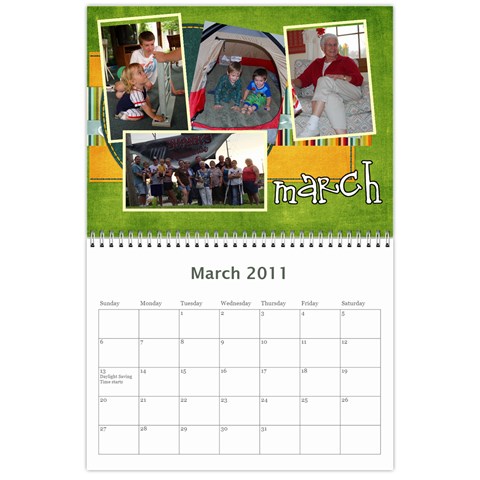 Larson Family 2011 Calendar  By Cindy Larson Mar 2011