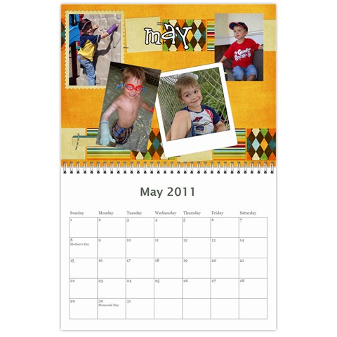 Larson Family 2011 Calendar  By Cindy Larson May 2011