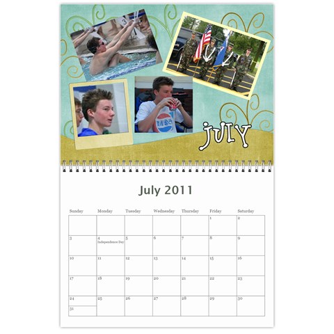 Larson Family 2011 Calendar  By Cindy Larson Jul 2011