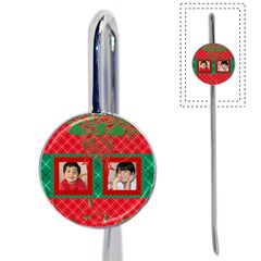 red & green xmas book mark