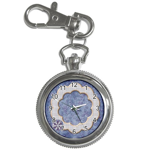 Lavender Rain Keychain Watch 1 By Lisa Minor Front