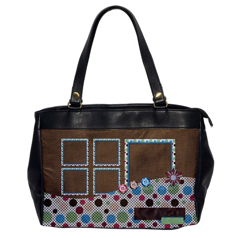 Bloop Bleep Oversized 1 Side Office Bag 1 By Lisa Minor Front