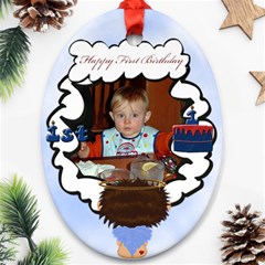 First Birthday - Ornament (Oval)