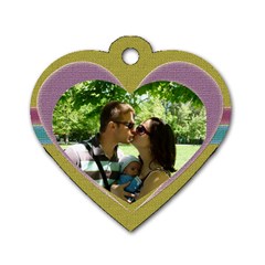 Love dog tag - Dog Tag Heart (One Side)