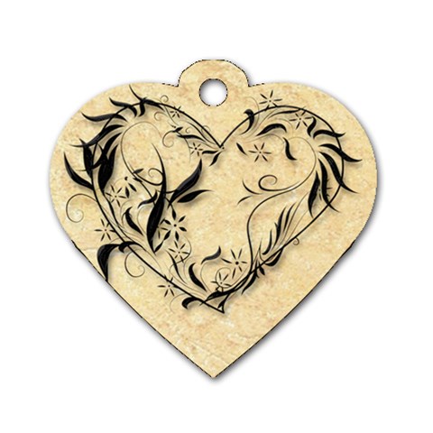 All Of My Heart Creme & Black Dogtag 2 Sides By Catvinnat Back