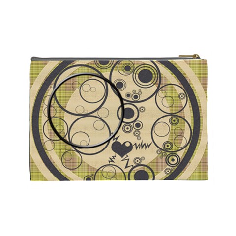 Heart Bubbles Large Cosmetic Bag By Daniela Back