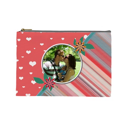 Love U Large Cosmetic Bag By Daniela Front