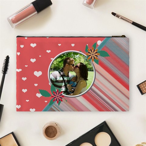 Love U Large Cosmetic Bag By Daniela Back