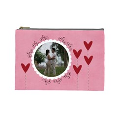 Large -Cosmetic Bag Hearts - Cosmetic Bag (Large)