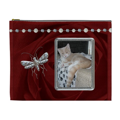 Diamond Bug Xl Cosmetic Bag By Lil Front