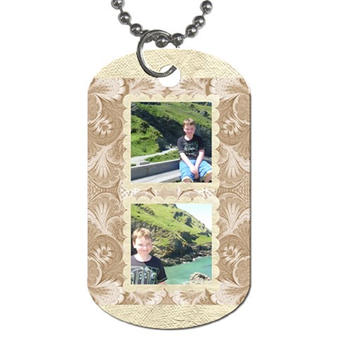 Mocha Damask Family Love Double Sided Dogtag By Catvinnat Back