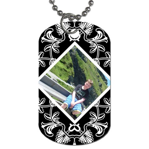 Art Nouveau Offset Diamond Dog Tag By Catvinnat Back