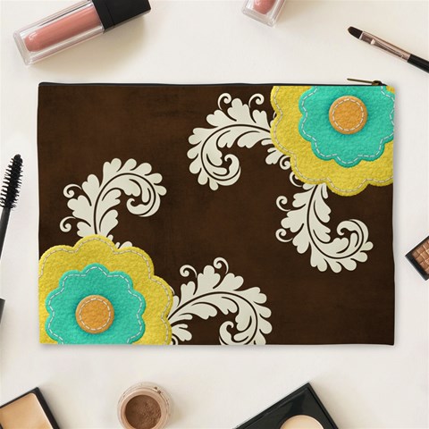 Xl Cosmetic Case Big Flowers By Jennyl Back