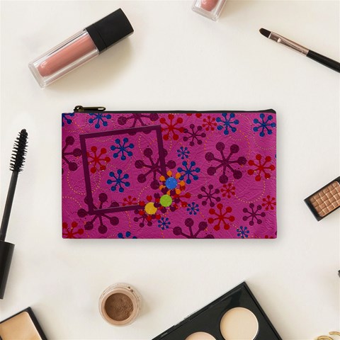 Abc Jump Small Cosmetic Bag By Lisa Minor Front