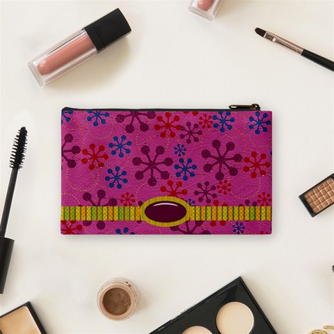 Abc Jump Small Cosmetic Bag By Lisa Minor Back