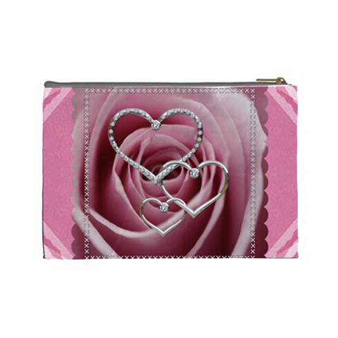 Pink Sweetheart Large Cosmetic Bag By Lil Back